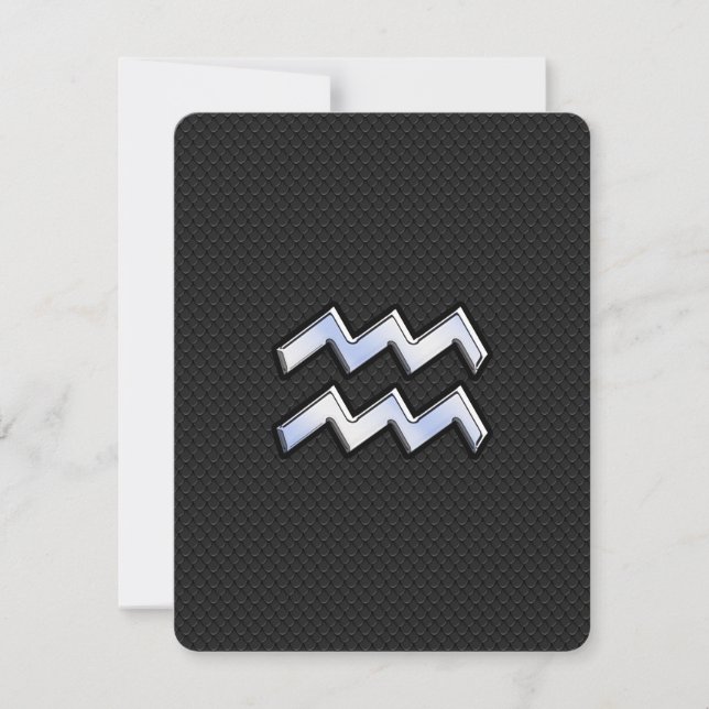 Cromo como Aquarius Zodiac Símbolo em cobra (Frente)