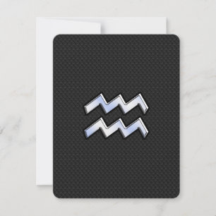 Cromo como Aquarius Zodiac Símbolo em cobra