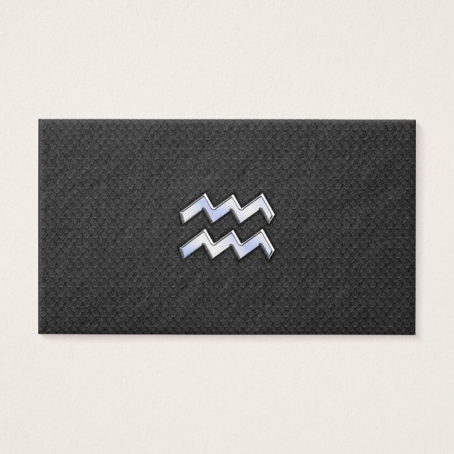 Cromo como Aquarius Zodiac Símbolo em cobra (Frente)