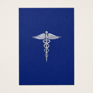 Cromo Como Caduceus Símbolo Médico Marinho Deco