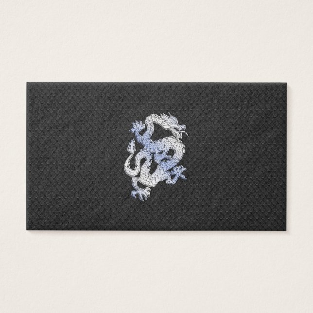 Cromo como Dragão Cobra preto prateado (Frente)