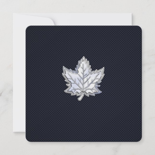 Cromo como Folha de Maple em Impressão de Fibra de (Frente)