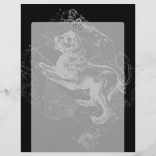 Cromo Como Leo Zodiac Constelação Mapa Hevelius