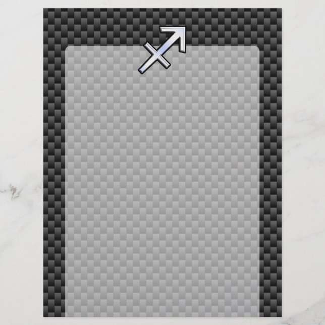 Cromo Como Sagitário Sinal Impressão de Fibra Carb (Frente)