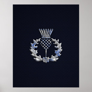 Cromo no cardo do Scottish do impressão da fibra