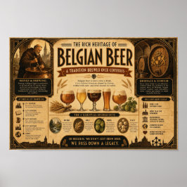 Crônica em Poster da Herança da Cerveja Belga