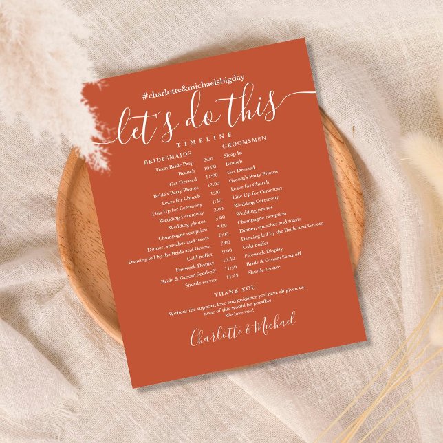 Cronograma de Casamento de Terracotta Elegante (Criador carregado)