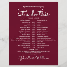 Cronograma de Casamento Moderno em Borgonha