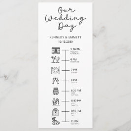 Cronograma do Dia do Casamento Programa Plano
