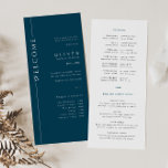 Cronograma do Programa Mitzvah do Bar Azul do Mari<br><div class="desc">Torne a cerimônia do Bar do seu filho Mitzvah memorável com o nosso cartão de programa azul e branco de dois lados,  com linha do tempo itinerário. Este programa dispõe de espaço para escrever uma mensagem de obrigado,  informações de honra e um guia mitzvah de bar.</div>