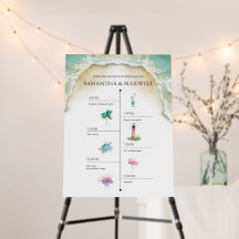 Cronologia do Casamento na Praia para a Recepção
