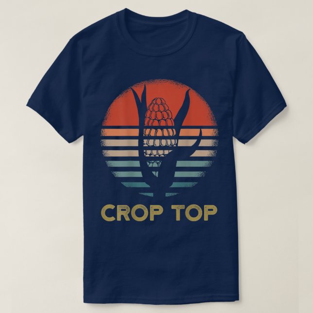Crop Top Farmer Retro Sunset Corn (Frente do Design)