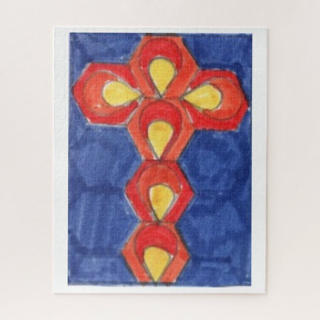 Cross Motif Quebra-cabeça (Vertical)