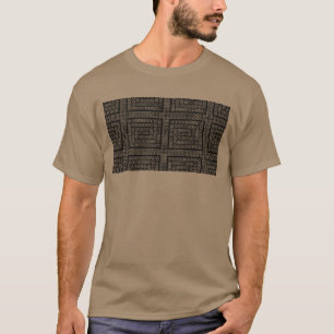 Cross Pattern Tee em camisa de seixo