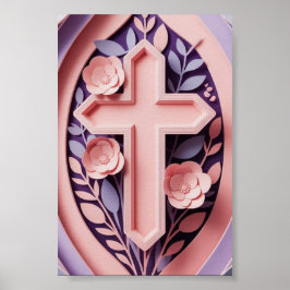 Cross Wall Art Poster | Design de Ai mínimo