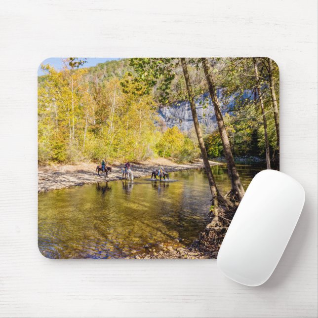 Crossing The Buffalo River Mousepad (Com mouse)