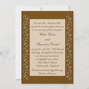 Crosta de gelo da pérola no convite do casamento