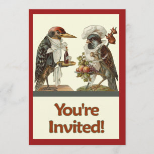 Crow Cook e Woodpecker Bartender Convite