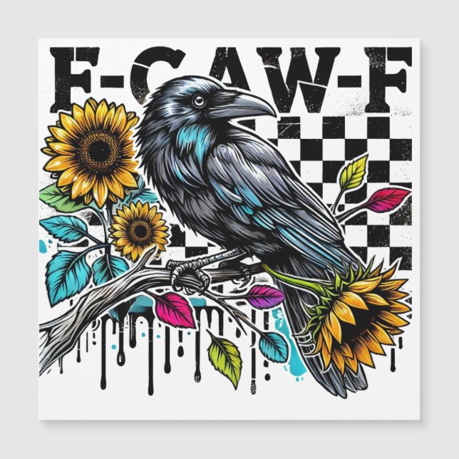 Crow Raven F-CAW-F Halloween Engraçado (Frente)