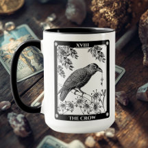 Crow Tarot Card Mug - Xícara e Xícara de Café Míst