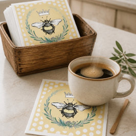 Crown Bee | Guardanapos de Papel com Bolinhas de M
