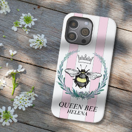 Crown Bee | Listras Rosa e Branca Personalizada