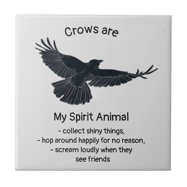Crows Bird Spirit Humor Quote Totem (Frente)