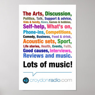 Croydon Radio A4 Poster