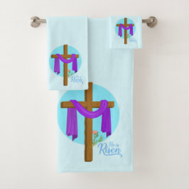 Crucifix Ele é um conjunto de toalhas de banho Ris
