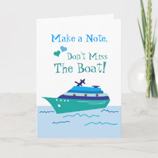 Cruise Salve a Data Cartões de Casamento