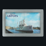 Cruiser Aurora Russo<br><div class="desc">Uma renderização digital do cruzador russo Aurora amarrada no rio Neva na Rua. Petersburgo. O texto cirílico com a menção "Kreiser AVRORA" (The Cruiser AURORA) também aparece. O Aurora é um símbolo icônico da Revolução Russa de outubro de 1917. Na época da Revolução de fevereiro, o Aurora estava ancorado no...</div>