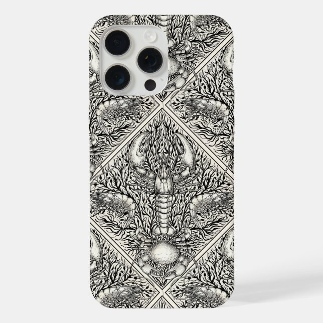 Crustáceos a preto e branco natural (Verso)