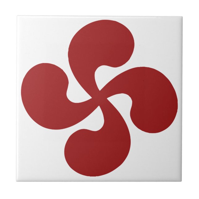 Cruz Basca Vermelho Lauburu (Frente)