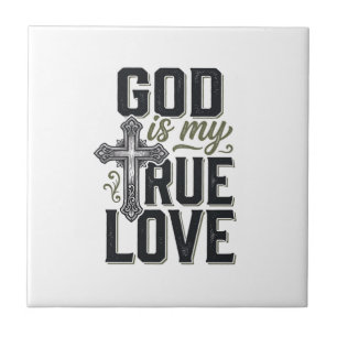Cruz Cristã Deus É Meu Verdadeiro Amor Vetor