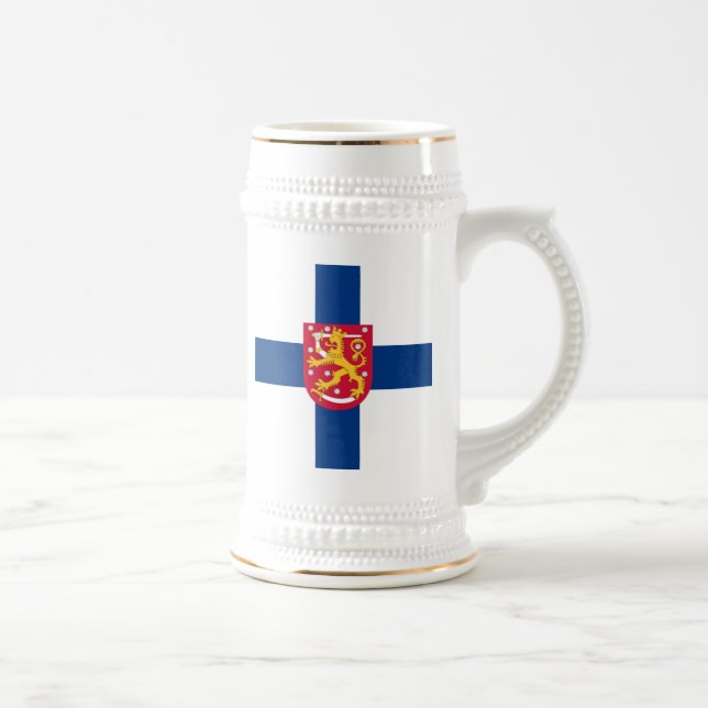 Cruz de Finlandia & caneca de cerveja dos braços (Direita)