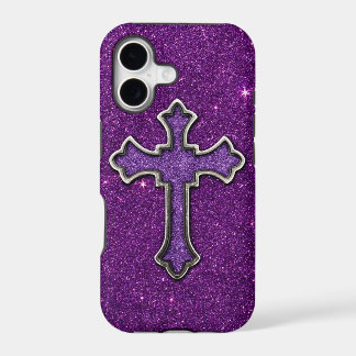 Cruz do brilho do roxo e do rosa