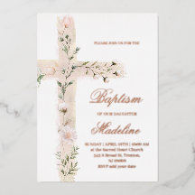 cruz floral sagrada Batismo