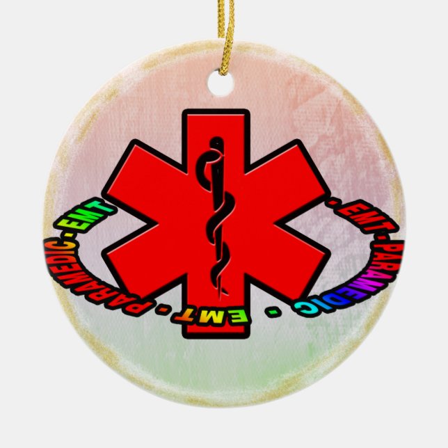 CRUZ MÉDICA DO ENFEITES DE NATAL PARAMEDIC EMT (Frente)