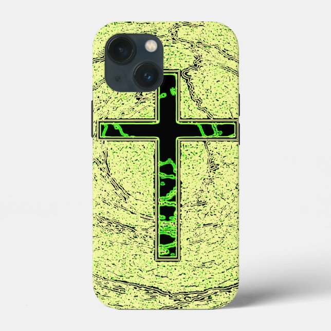 CRUZ NEGRA E VERDE COM FUNDO MARÁVEL (Verso)