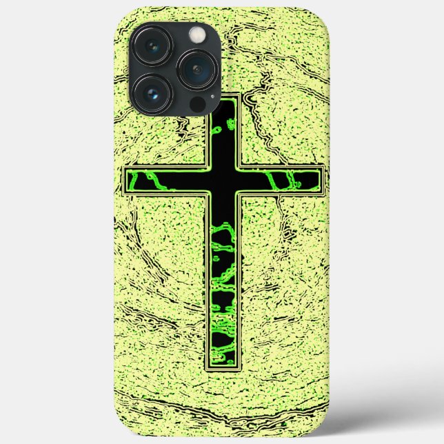 CRUZ NEGRA E VERDE COM FUNDO MARÁVEL (Verso)