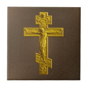 Cruz ortodoxa russa ouro