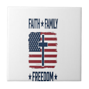 Cruz Patriótica Fé Família Liberdade Bandeira EUA