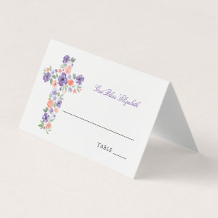 Cruzamento de Flores Cristãs com Aquarela Pura