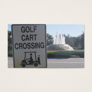 Cruzamento do carro de golfe