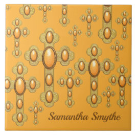 Cruzes Amigadas com 6 Faux Sardonyx -