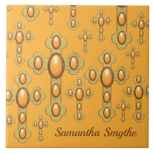 Cruzes Amigadas com 6 Faux Sardonyx - (Frente)