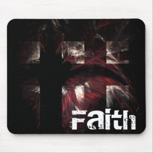 Cruzes carmesins - fé Mousepad