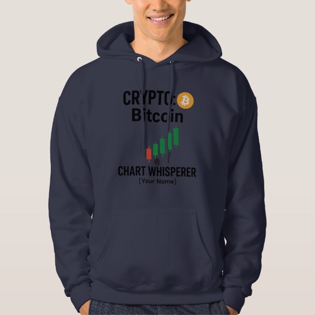 Crypto Bitcoin Gráfico Mago Trader Moletom (Frente)