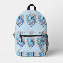 Crystal Blue Bunny and Blue Jay Heart