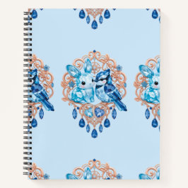 Crystal Blue Bunny and Blue Jay Heart